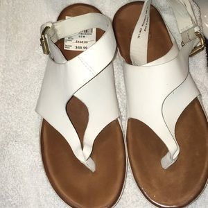 Never worn white sandals